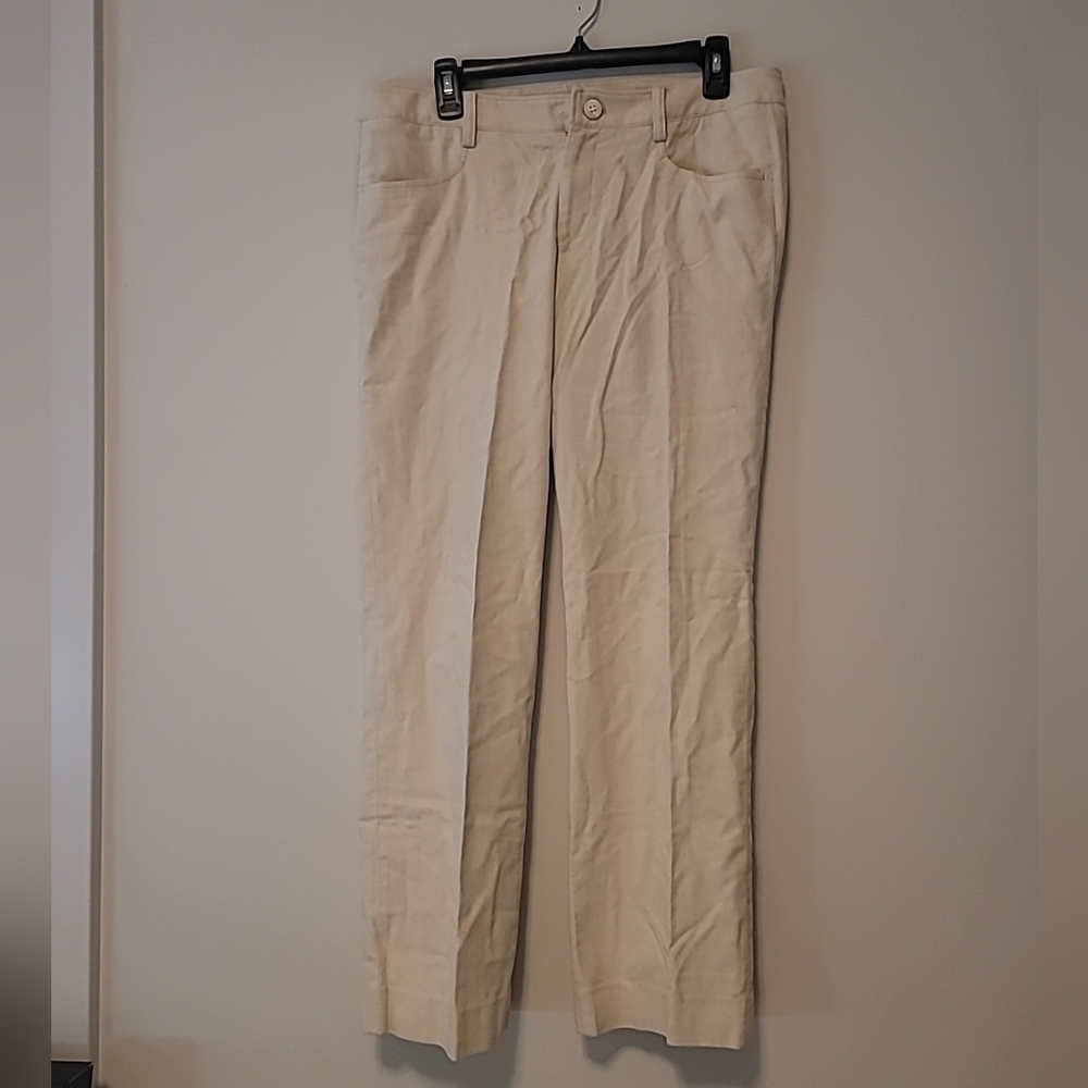 Issey Miyake Cream Straight Leg Pants